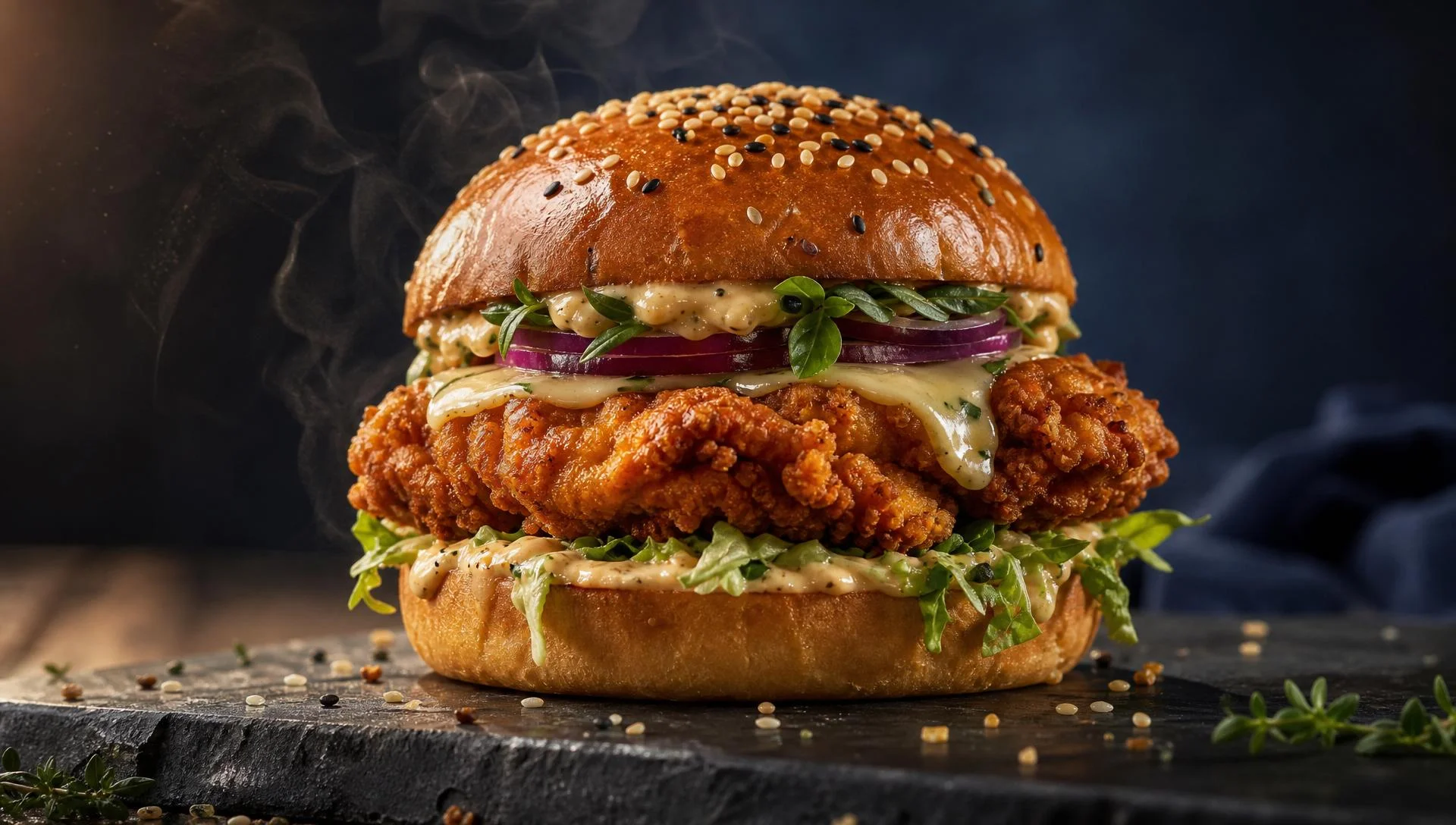 Arlo signature crispy chicken burger